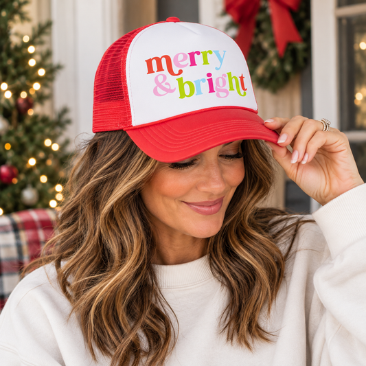 Merry & Bright Christmas Trucker Hat