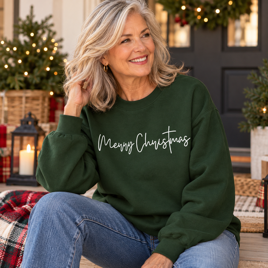 Merry ChrisTmas Modern Holiday Sweatshirt