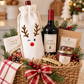 Reindeer Holiday Wine Gift Bag