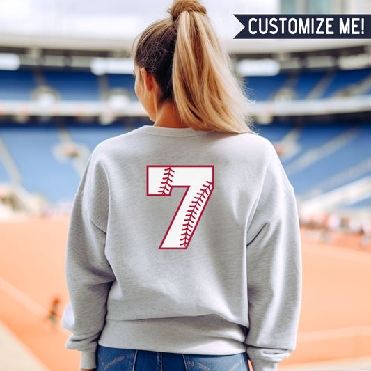 Mom's Jersey + CUSTOM Name & Number Sweatshirt