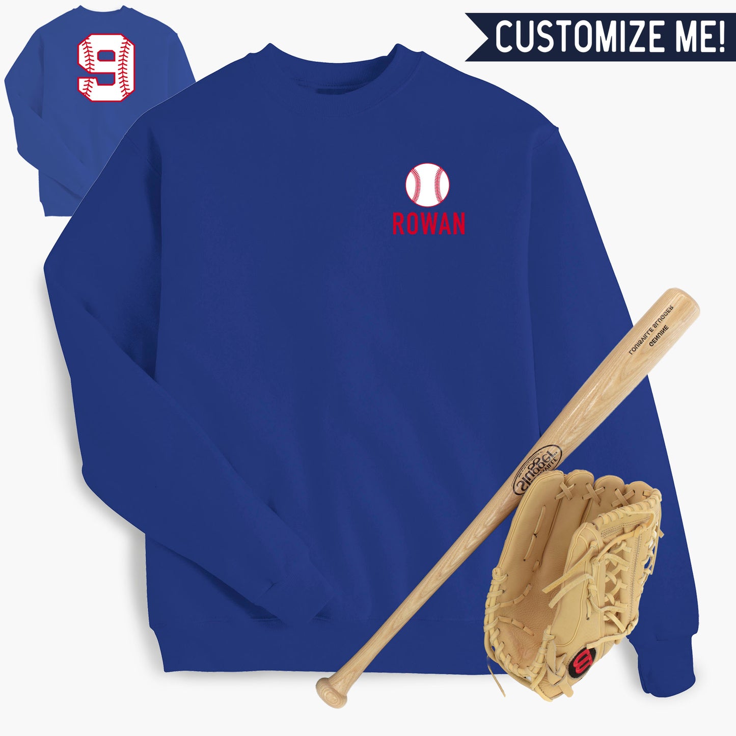 Mom's Jersey + CUSTOM Name & Number Sweatshirt