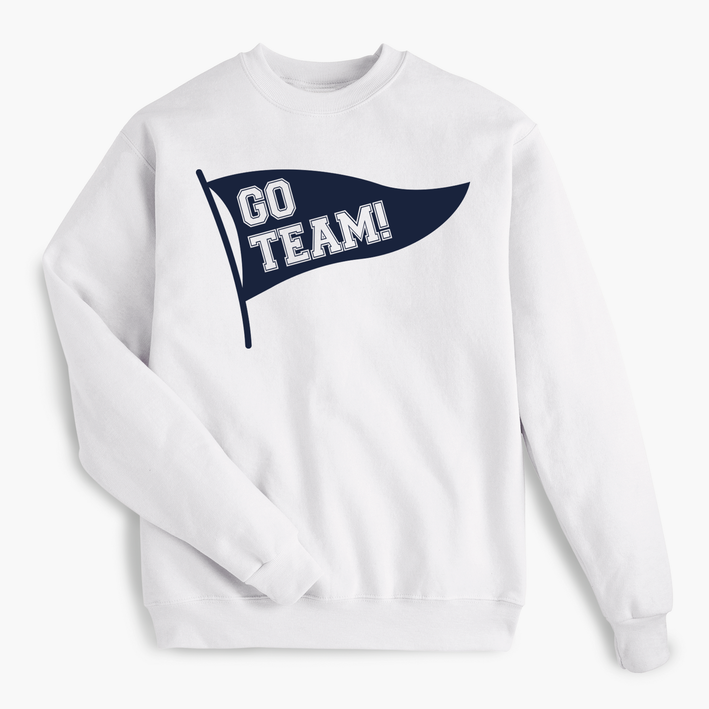 Go Team Pennant Banner Adult Sweatshirt