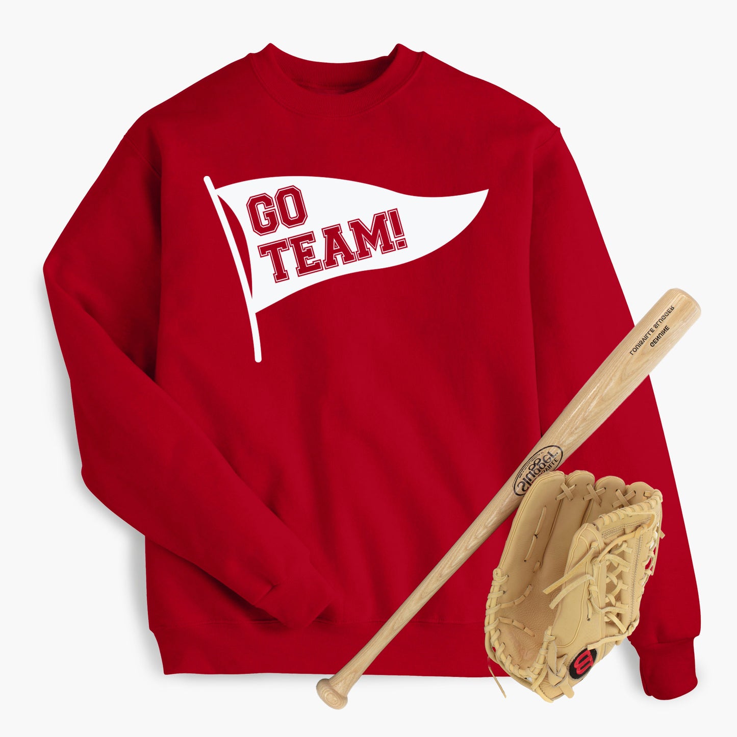 Go Team Pennant Banner Adult Sweatshirt