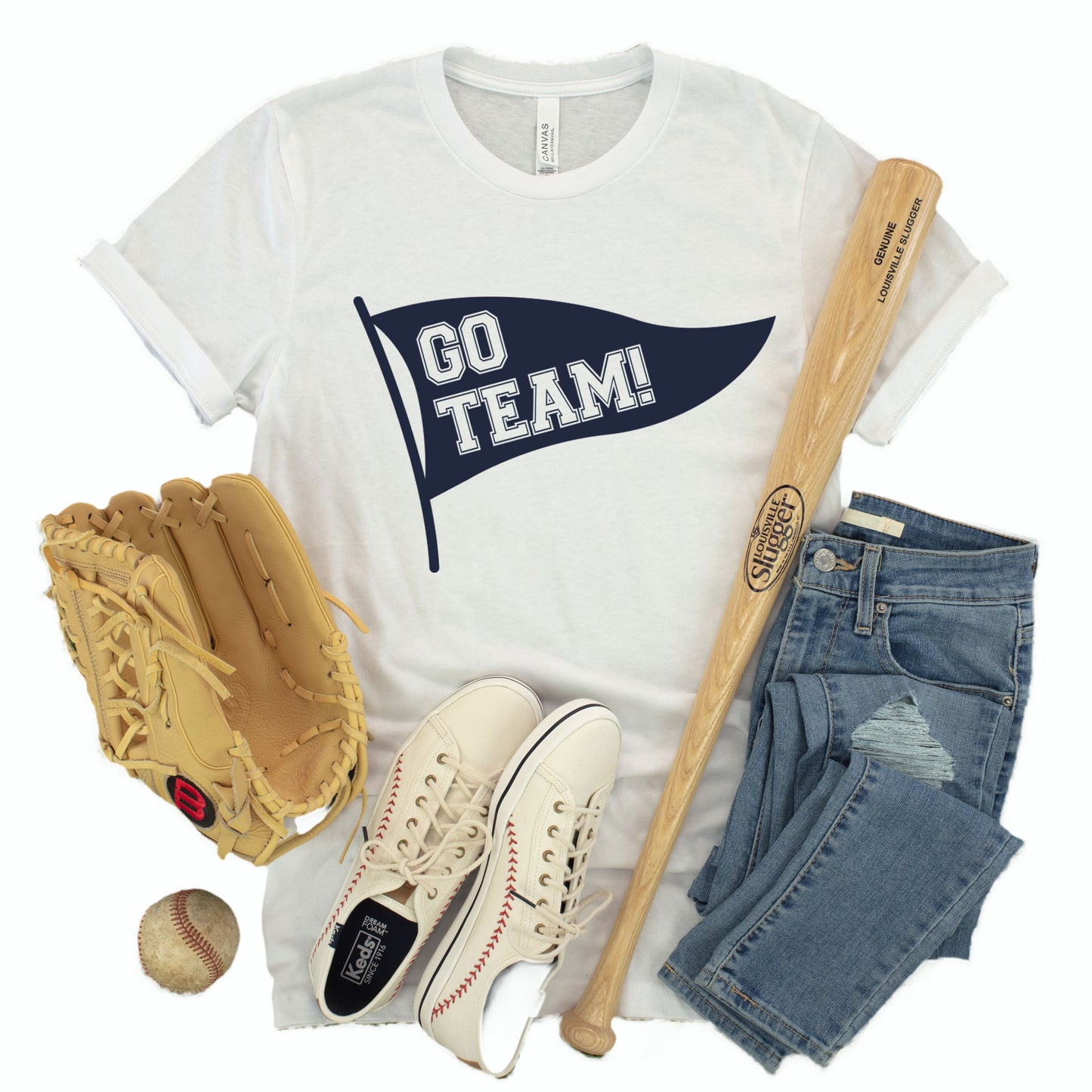 Go Team Pennant Banner T-shirt