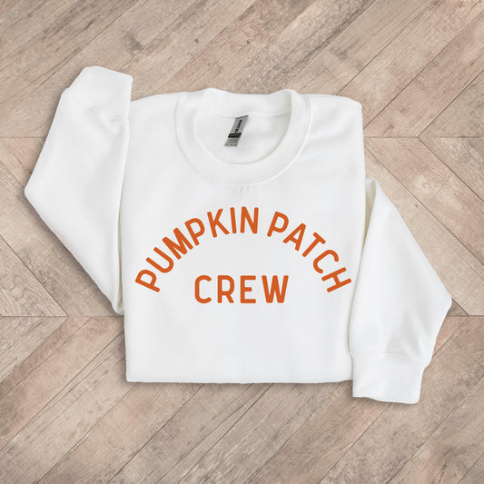 Pumpkin Patch Crew - White Sweatshirt