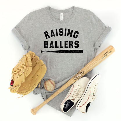 "Raising Ballers - Modern" - Heather Grey T-shirt