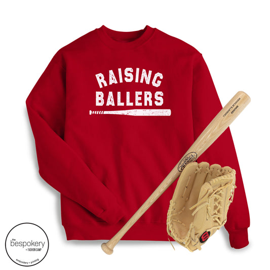 "Raising Ballers - Modern" - Red Sweatshirt