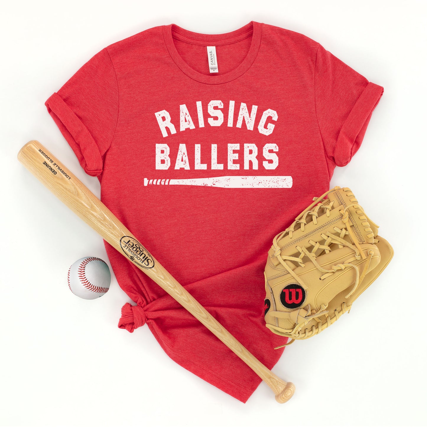 "Raising Ballers - Modern" - Heather Red T-shirt