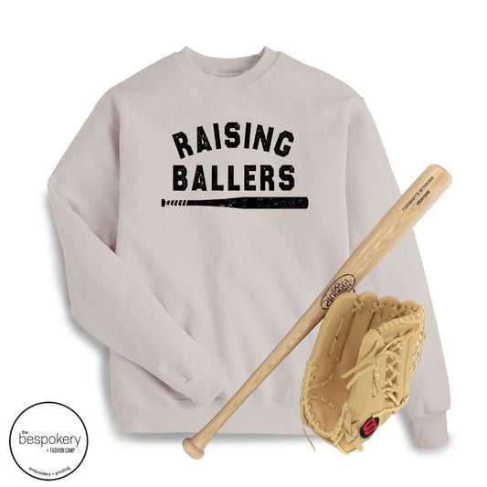 "Raising Ballers - Modern" - Sand Sweatshirt (Adult Only)