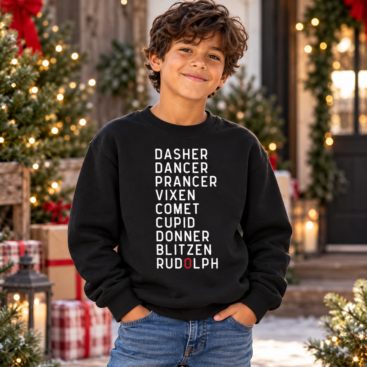 Reindeer List Holiday Sweatshirt