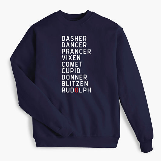 Reindeer List - Navy Sweatshirt