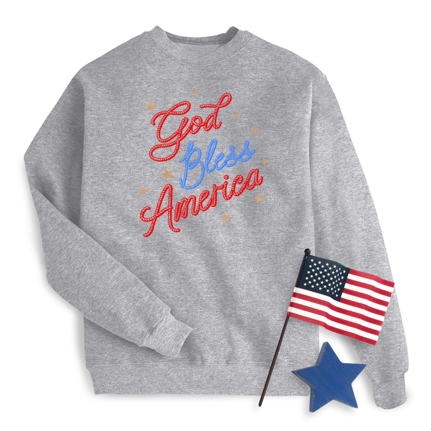 Cowboy Rope God Bless America Sweatshirt