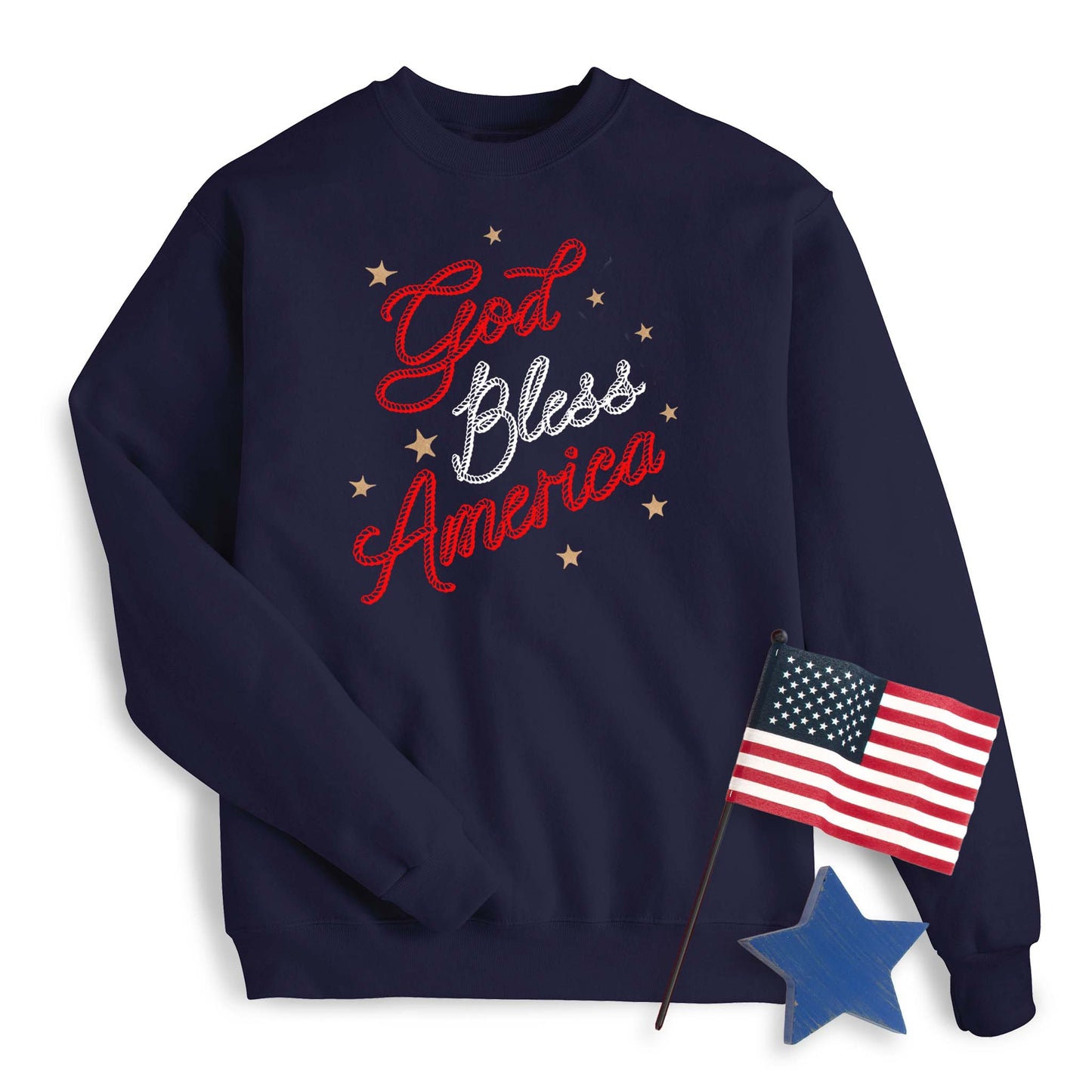 Cowboy Rope God Bless America Sweatshirt