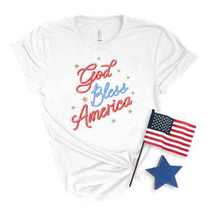 Cowboy Rope God Bless America T-shirt