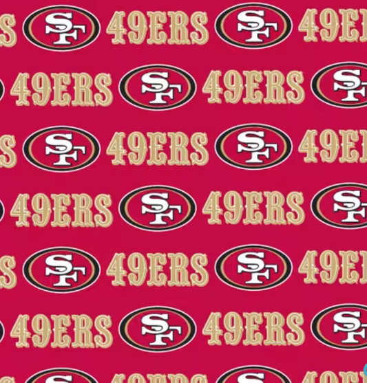 NFL - San Francisco 49ers Fabric | National Football League Cotton Fabric - 45 Wide