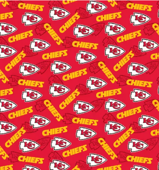 NFL - Kansas City Chiefs Fabric | National Football League Cotton Fabric - 45 Wide