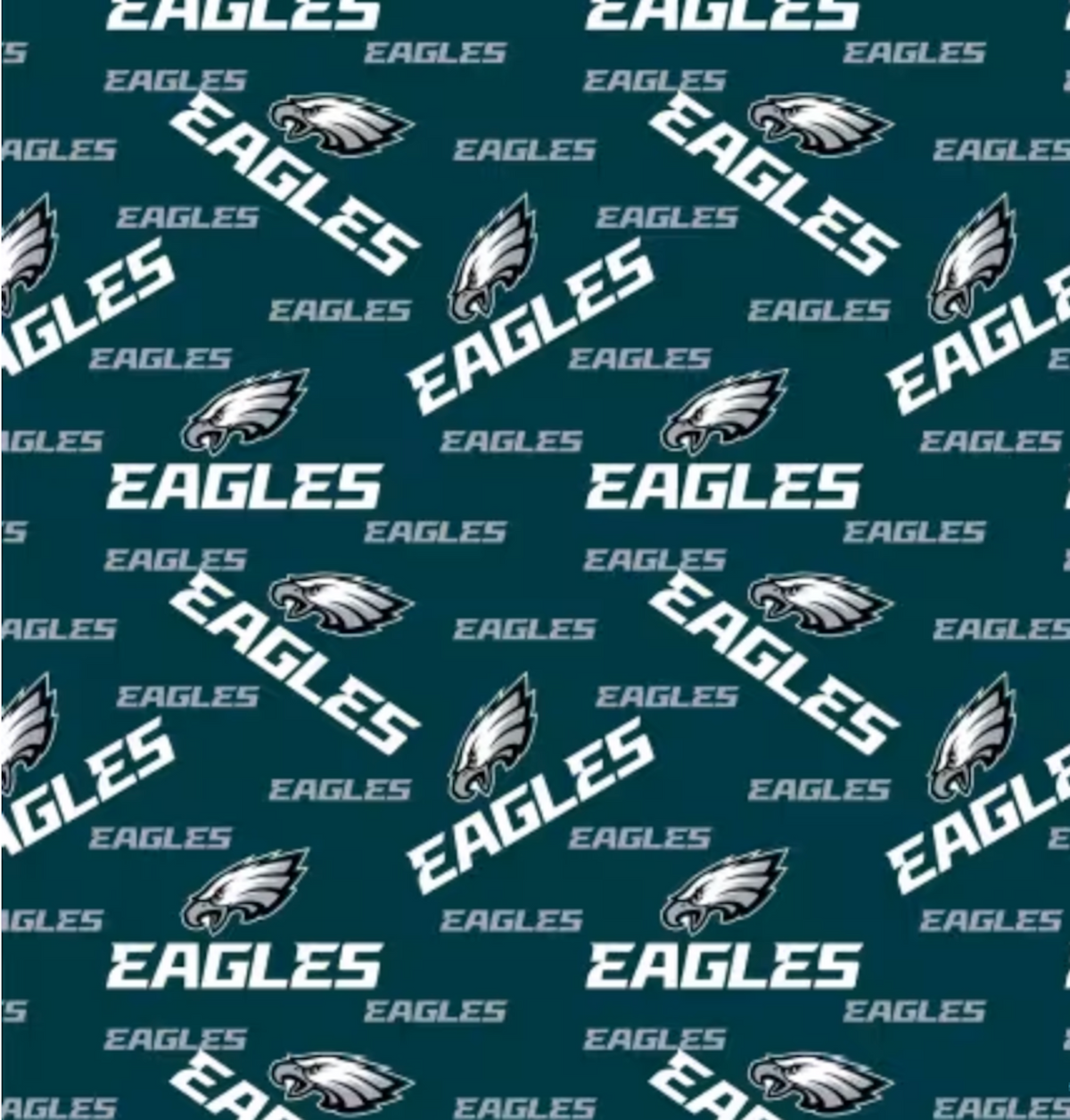 NFL - Philadelphia Eagles Fabric | National Football League Cotton Fabric - 45 Wide