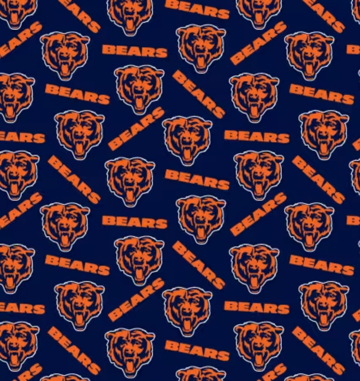 NFL - Chicago Bears Fabric | National Football League Cotton Fabric - 45 Wide