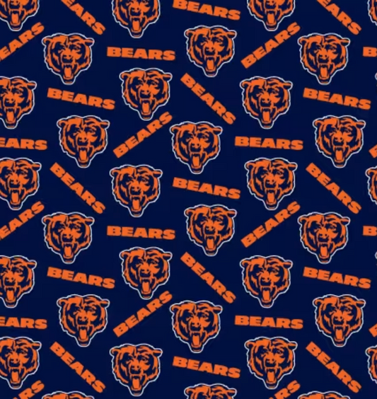 NFL - Chicago Bears Fabric | National Football League Cotton Fabric - 45 Wide