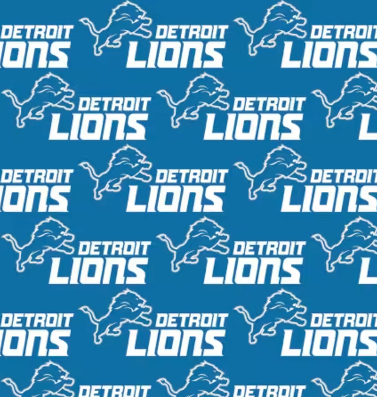 NFL - Detroit Lions Fabric | National Football League Cotton Fabric - 45 Wide