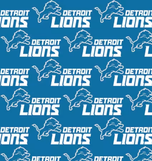 NFL - Detroit Lions Fabric | National Football League Cotton Fabric - 45 Wide