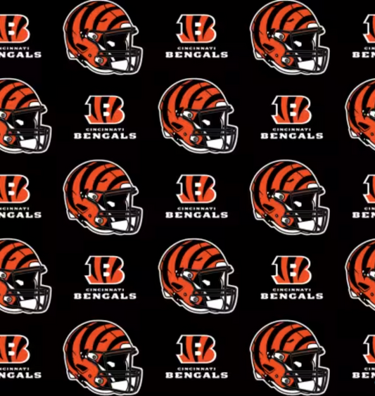 NFL - Cincinnati Bengals Fabric | National Football League Cotton Fabric - 45 Wide