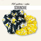 Scrunchie Sewing Pattern - Digital Download & Video Tutorial