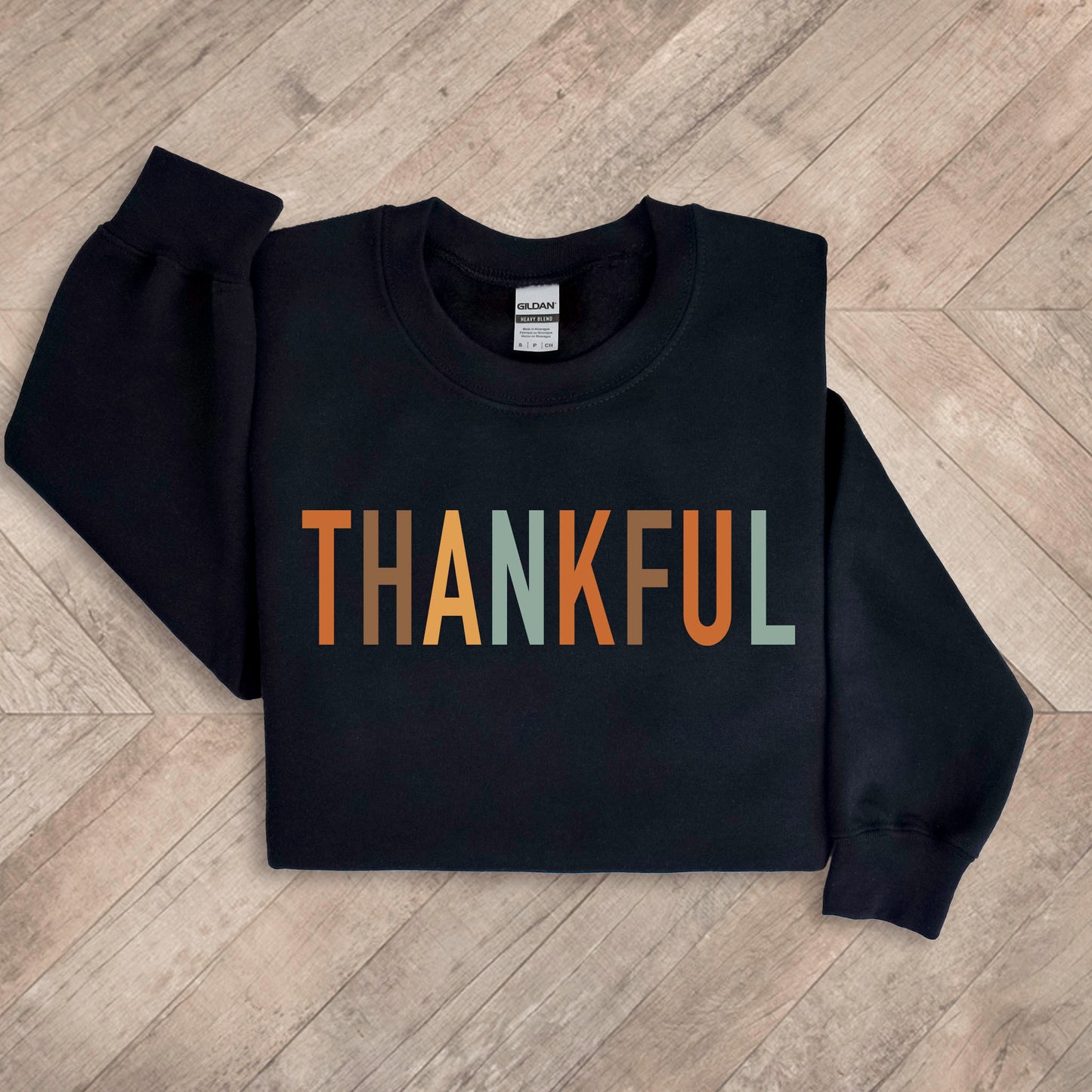 Color Block Thankful Sweatshirt