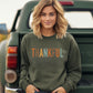 Color Block Thankful Sweatshirt