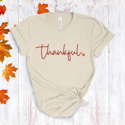 Thankful Script Vanilla T-shirt