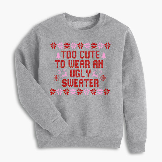 Too Cute - Heather Grey Sweatshirt