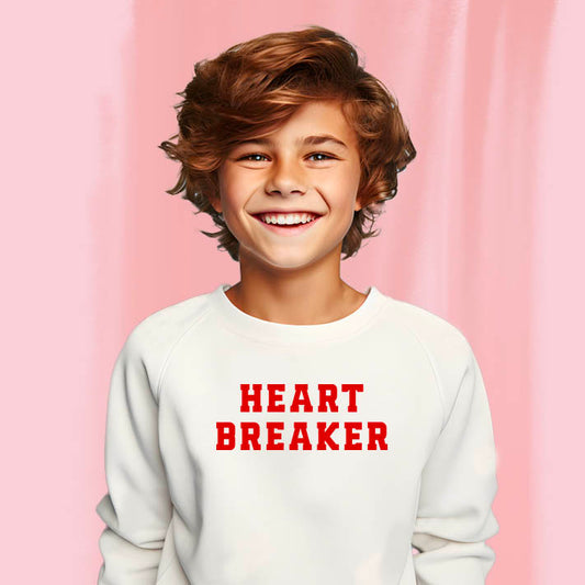 "Varsity Heartbreaker" Sweatshirt- White (Youth + Adult)
