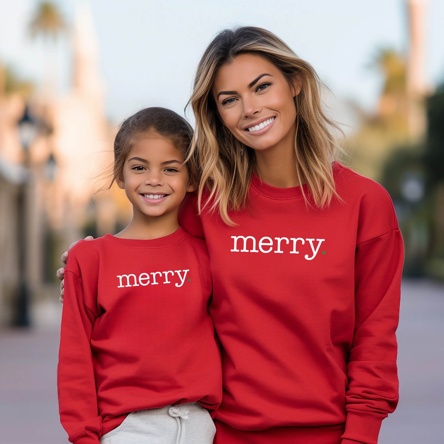Merry. Sweatshirt- Red (Youth + Adult)