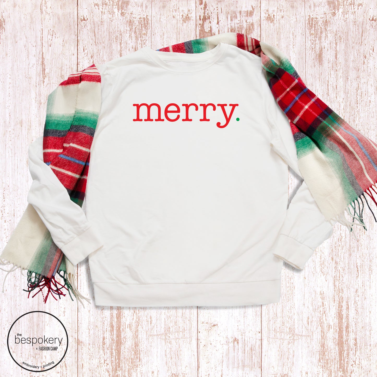"Merry." - White Sweatshirt