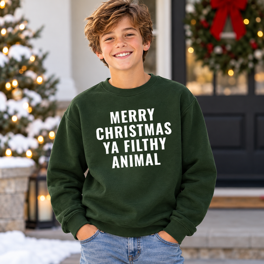 Ya Filthy Animals Holiday Sweatshirt