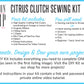 DIY Citrus Clutch Purse Sewing Kit & Video Tutorial