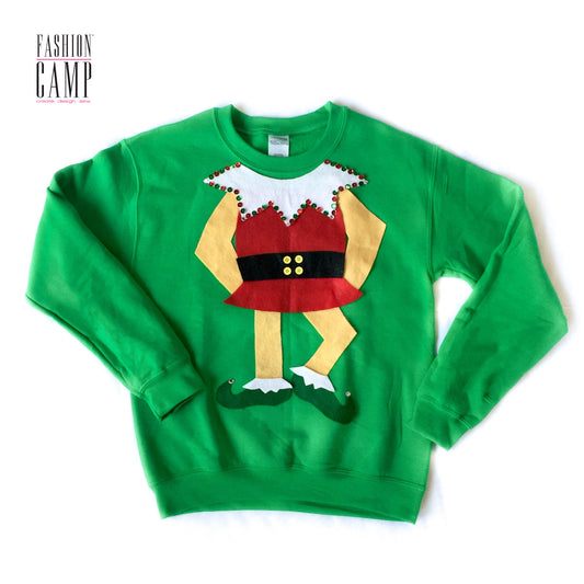 DIY Kit Ugly Christmas Sweater |  Elf "Ugly" Holiday Sweater