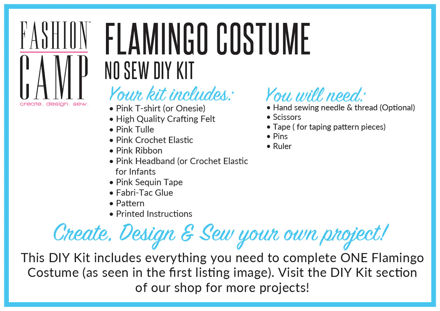 DIY Tutu and Tee Costume Kit | Flamingo Costume