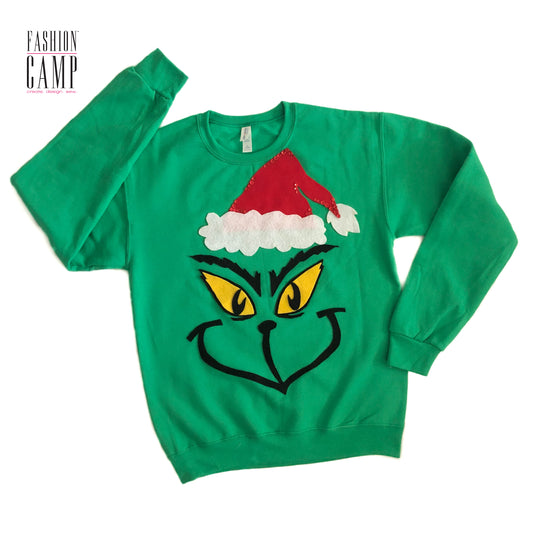DIY Kit Ugly Christmas Sweater |  Grinch "Ugly" Holiday Sweater