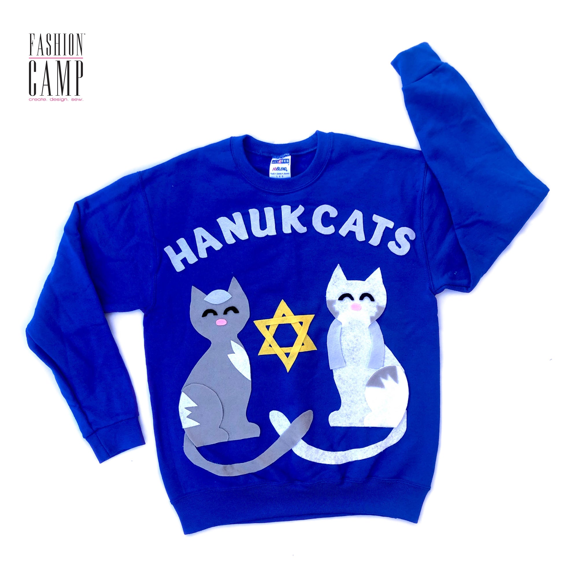 DIY Kit Ugly Hanukkah Sweater Hanukcats Ugly Holiday Sweater Fashion Camp