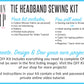 DIY Tie Headband Sewing Kit & Video Tutorial