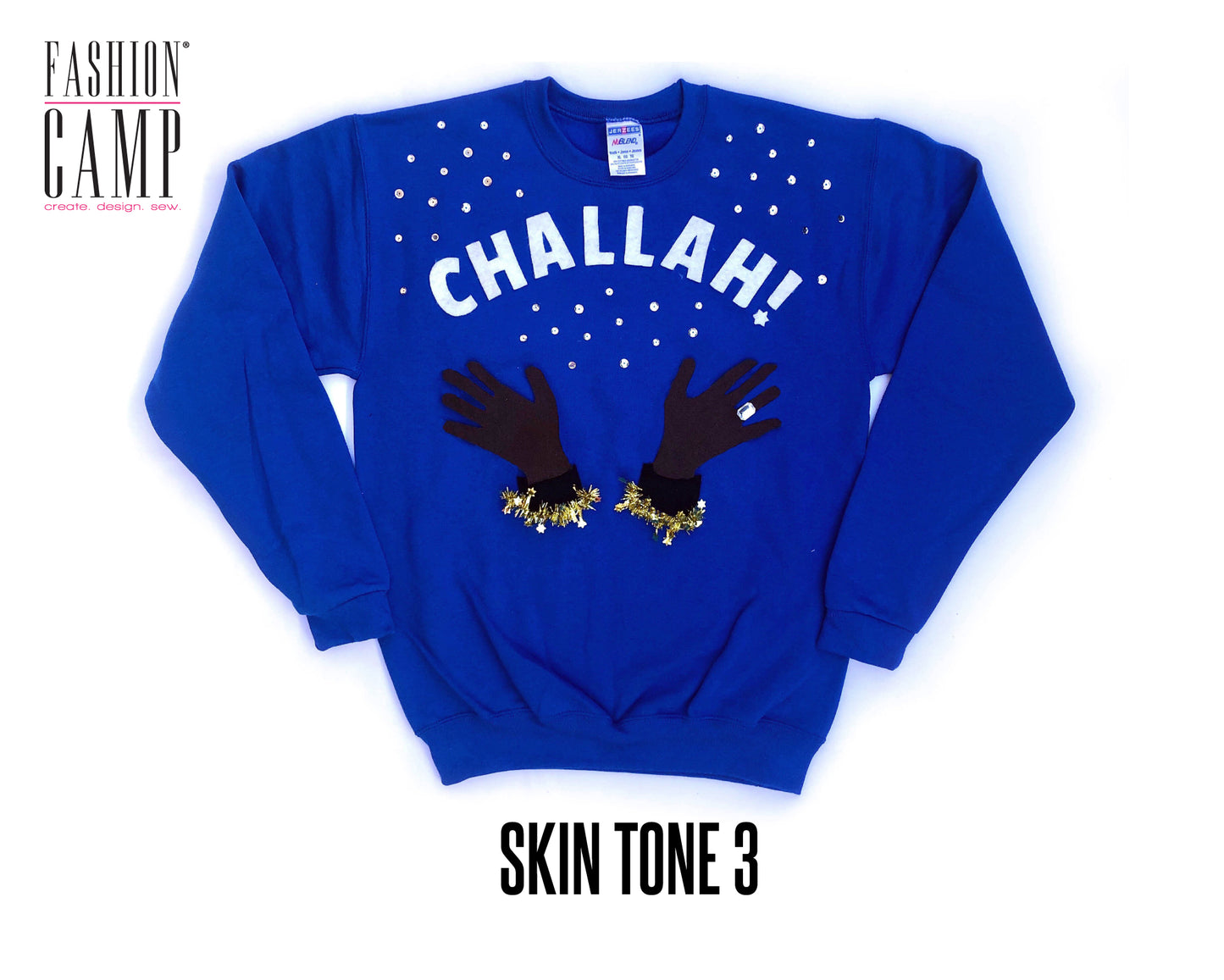DIY Kit Ugly Hanukkah Sweater | Challah "Ugly" Holiday Sweater